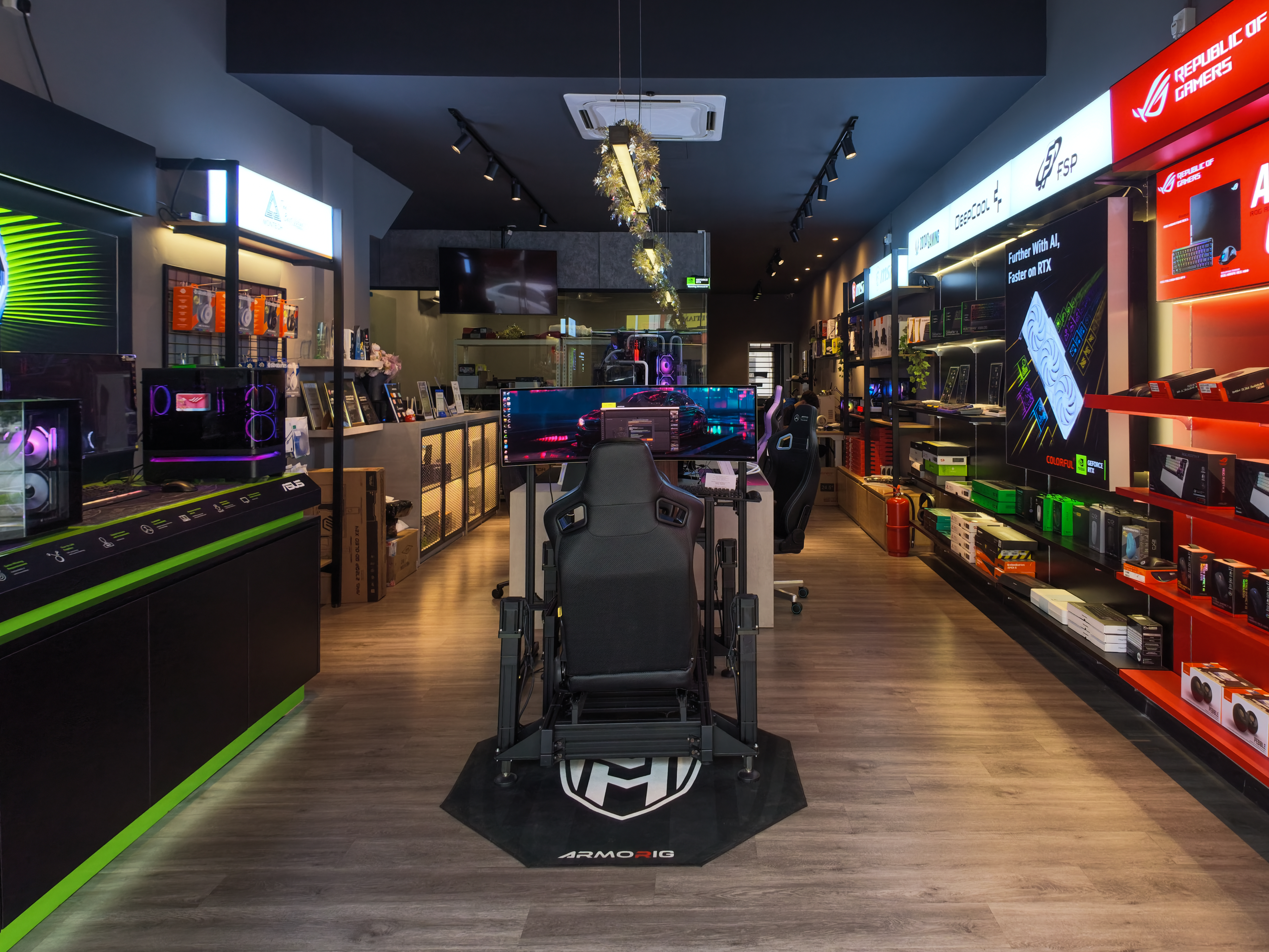 Interior of a JUSPC showroom