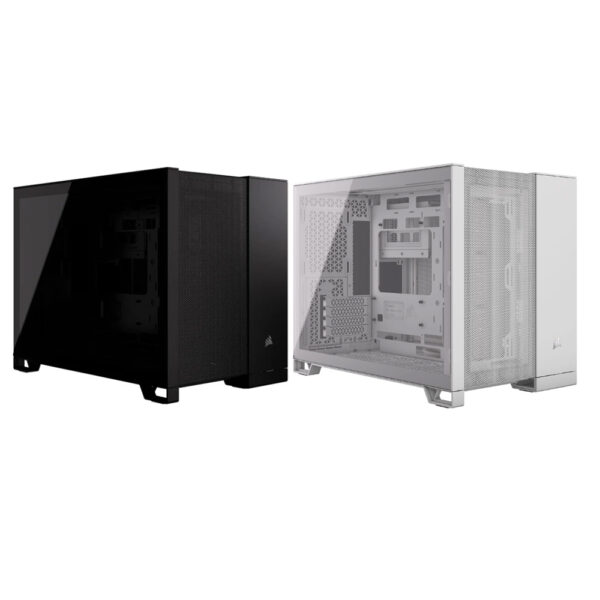 CORSAIR 2500D AIRFLOW DUAL CHAMBER - BLACK / WHITE (MATX)