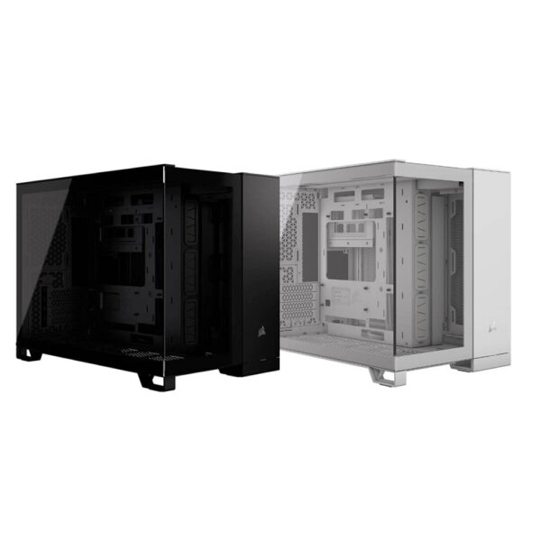 CORSAIR 2500X TEMPERED GLASS DUAL CHAMBER - BLACK / WHITE (MATX)