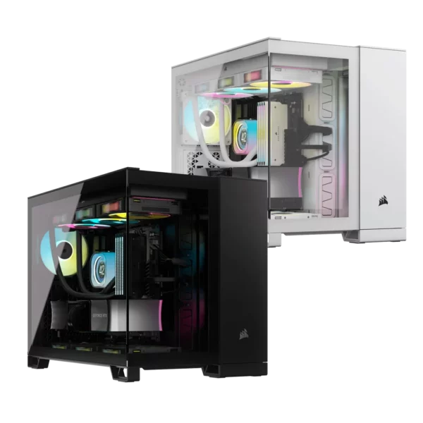 CORSAIR ICUE LINK 2500X RGB DUAL CHAMBER - BLACK / WHITE (MATX)