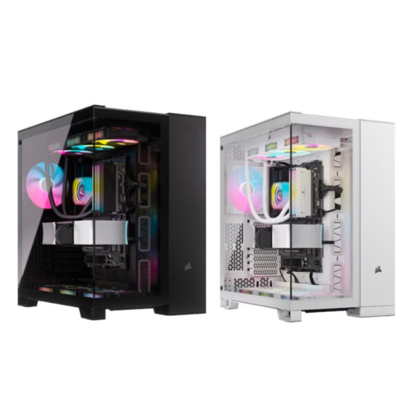 CORSAIR ICUE LINK 6500X RGB MID-TOWER DUAL CHAMBER - BLACK / WHITE (ATX)