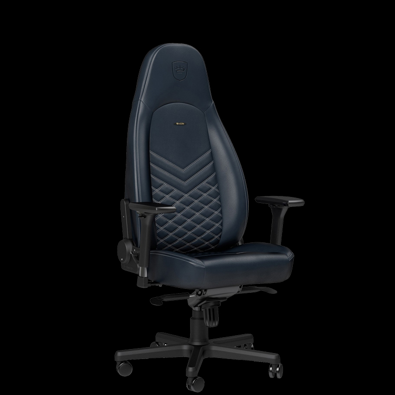 NOBLECHAIRS ICON - FULL LEATHER - MIDNIGHT BLUE