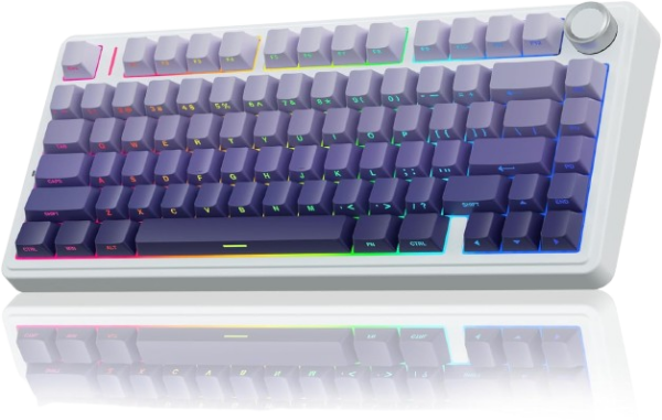 AULA F75 PRO GAMING KEYBOARD WHITE GRADIENT PURPLE - STAR VECTOR SWITCH