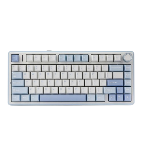 AULA F75 GAMING KEYBOARD WHITE & BLUE & PURPLE - STAR VECTOR SWITCH
