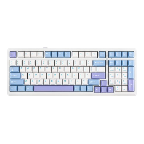 AULA F99 GAMING KEYBOARD NIMBUS SWITCH - LIGHT BLUE & WHITE & DARK PURPLE