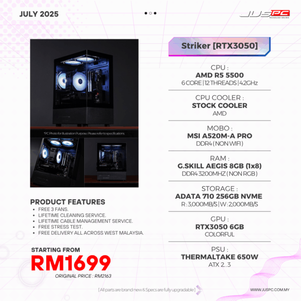 Striker (AMD RYZEN 5 5500 | RTX3050) RM1699