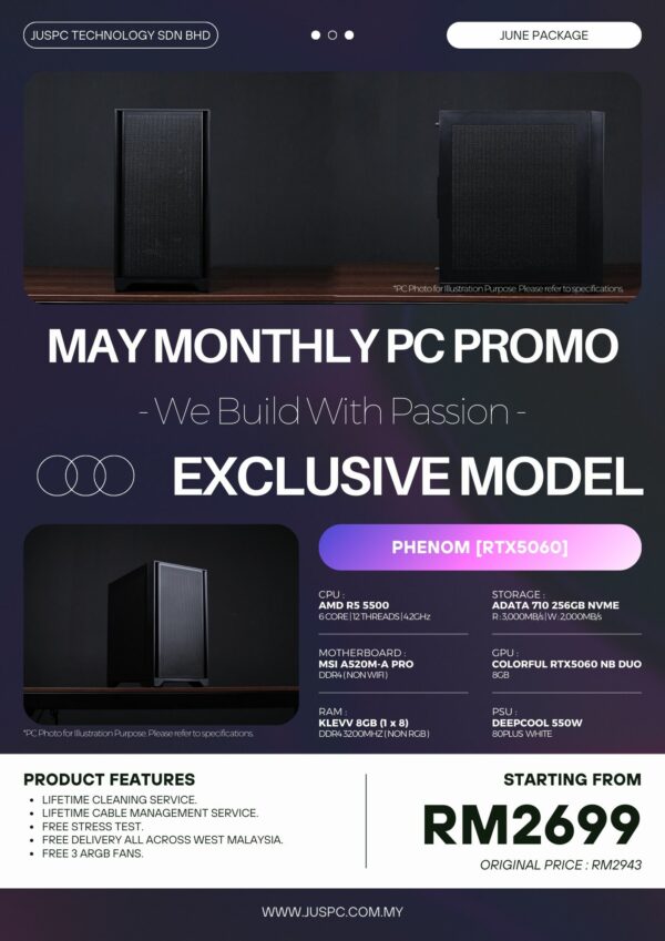 Phenom (AMD RYZEN 5 5500 | RTX5060) RM2699