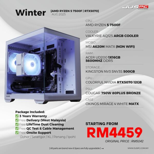 Winter (AMD RYZEN 5 7500F | RTX5070) RM4459