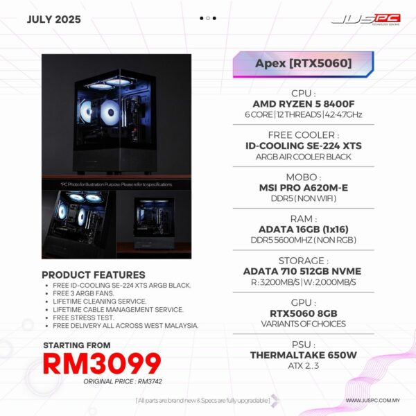 Apex (AMD RYZEN 5 8400F | RTX5060) RM3099
