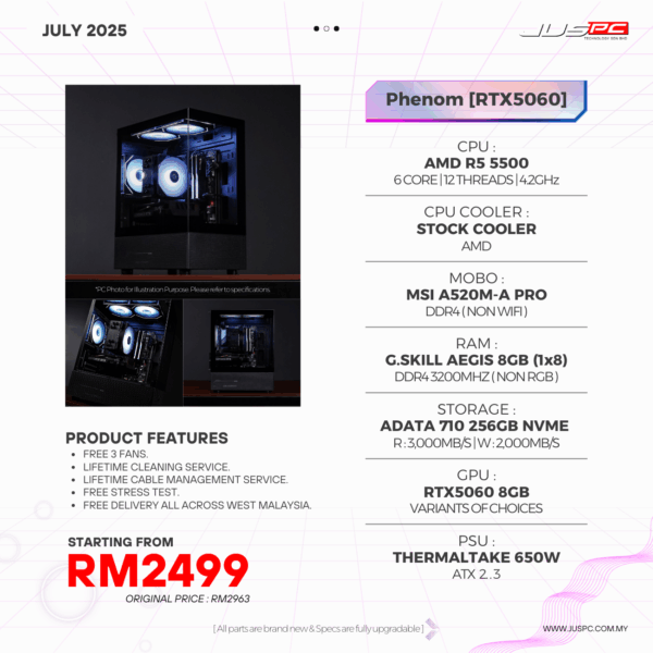 Phenom (AMD RYZEN 5 5500 | RTX5060) RM2499