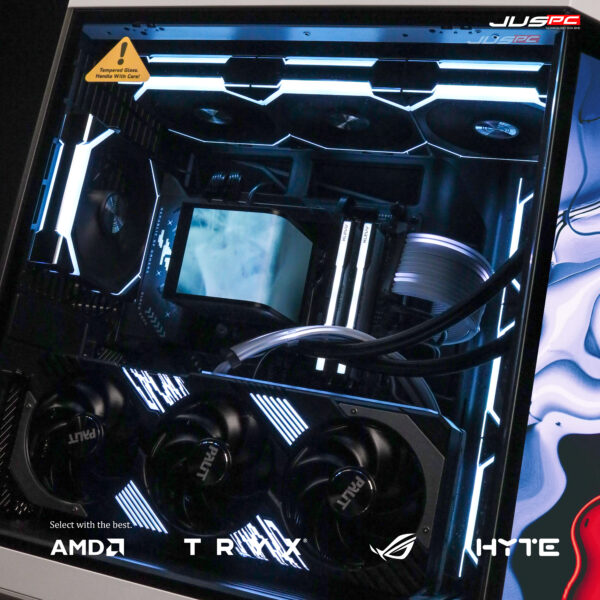 HYTE Y70 DUAL CHAMBER ATX CASE TOUCHSCREEN (BLACK & WHITE) - Image 5