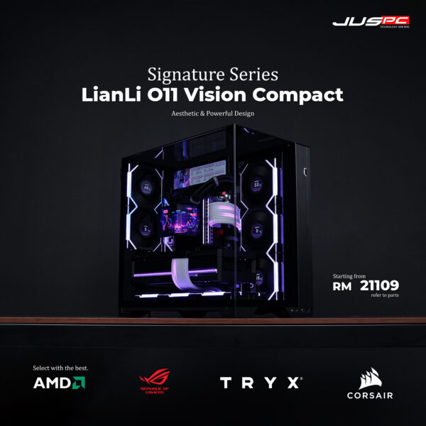 LIANLI O11 VISION COMPACT BLACK - Image 2