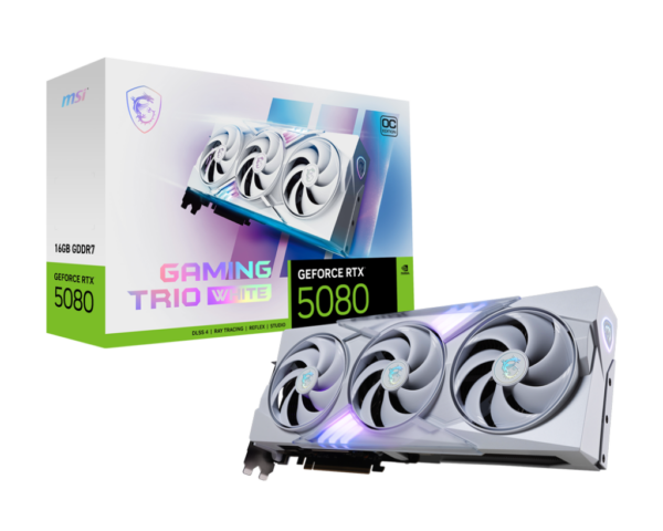 MSI GEFORCE RTX5080 16G GAMING TRIO OC WHITE