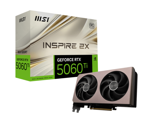 MSI GEFORCE RTX5060 TI 8G INSPIRE 2X OC