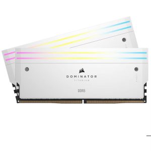 CORSAIR DOMINATOR TITANIUM RGB 2X32GB DDR5 6400MHZ CL32 – WHITE